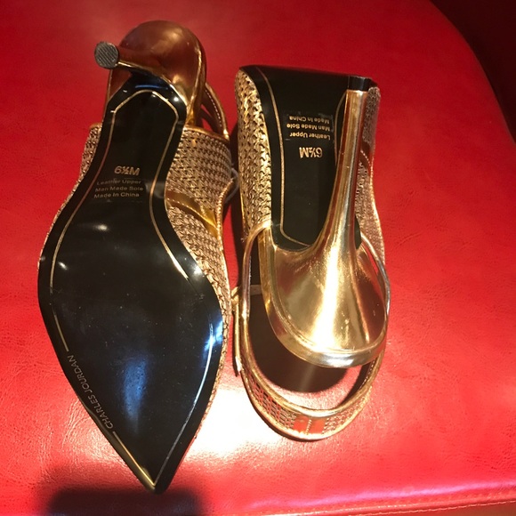 Charles Jourdan Paris - Gold color - Laser cut High Heels Shoes - Picture 8 of 8